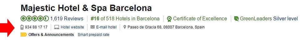 perfil plus tripadvisor del hotel majestic barcelona