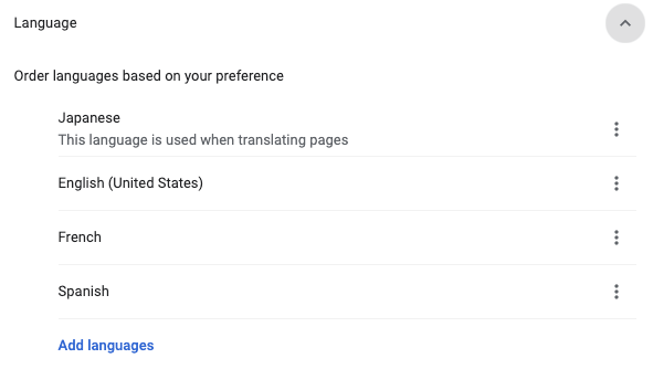 chrome-language